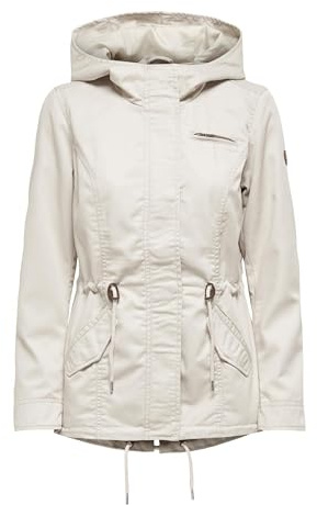 ONLY Damen Übergangsjacke ONLLorca Canvas Parka leichte Jacke mit Kapuze