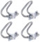 4 morsetti a croce in ferro elettrozincato, 20 x 20 mm, clip per tubi con staffa a U, supporta il diametro massimo dei tubi, per il collegamento di giardini, serre e vivai