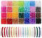 JOISHOP 2800Pcs 6mm Acrylic Crystal Beads, 28 Colors Faceted Bicone Acrylic Crystal Beads Spacer Beads for Jewelery Bracelets Necklaces Earrings