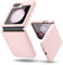 oakxco for Samsung Galaxy Z Flip 6 Case Silicone, Thin Slim Grip Soft Rubber Gel Protective Phone Case for Women, Matte Plain Solid Color Aesthetic Cute Girly Case with Camera Cover, Pink Sand
