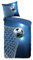 Fußball Bettwäsche 135x200, Kinderbettwäsche 80x80 + 135x200, blau Jungenbettwäsche, Mädchen Teenager Bettwäsche aus Microfaser, angenehm & weich (Football)