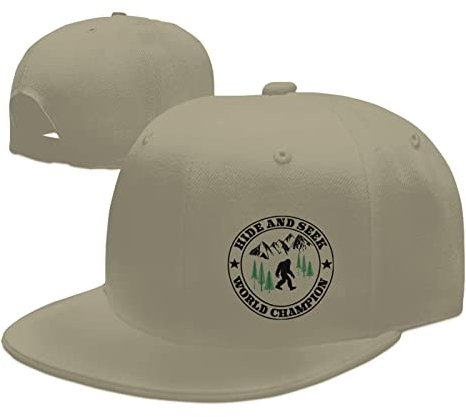 Herren Damen Snapback Kappe Sasquatch Bigfoot Hide and Seek World Baseball Cap Leicht Abwaschbar Basecap Atmungsaktiv Hip-Hop-Hut Für Golf Sport Draussen