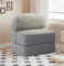 BNCKTRD Umwandelbares Bodensofa Klappsofa für Erwachsene, Ausklappbares Sofa Bodensessel, Schaumstoff Sofabett klappcouch, Futon Sofa Bodenstuhl mit Rückenlehne Schlafsofa Grau