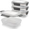 Alpha Designs | Meal Prep Containers Reusable Food Lunch Box with Lids | 3 Pack | 600ml