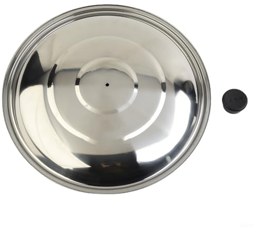 HEIBTENY Coperchio in acciaio inox, per pentola, wok, teglia per latte, coperchio per padelle piatte, padelle, wok, 32 cm, 34 cm, 36 cm, 38 cm (36 cm)