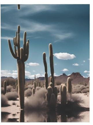 XZDAL Wunderschöne Kaktus Wanddekoration Leinwand mit glänzendem Finish für Wohnzimmer, Schlafzimmer und Büro