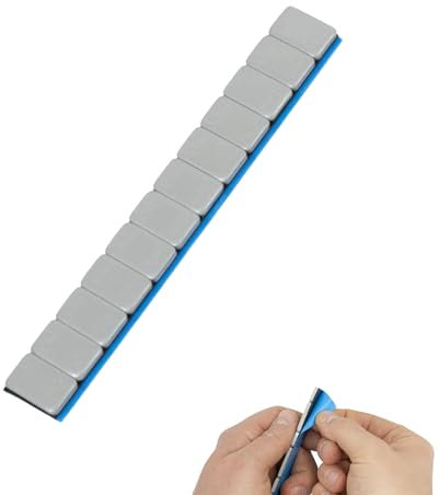 Mikiuly Pesos Adhesivos, Contrapesos Adhesivos Pesos, Cerrojo Contrapesas, Barras Autoadhesivas, Contrapesas Adhesivas Acero, Automotive Equipment Pesos para Llantas, 12 * 5g