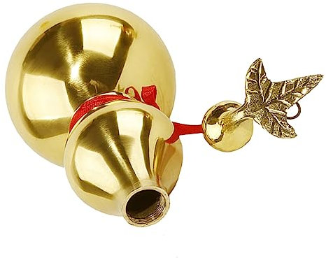 VOSAREA Antique Gourd Decor Brass Gourd Statue Chinese Style Ornament Feng Shui Home Decor Collectable Craft