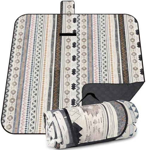 PQETBV Picknickmatten 200 cm x 200 cm, Wasserdicht Stranddecke, Picknickdecke Isoliert, für Outdoor, Camping, Strand, Park, Festival Picknick