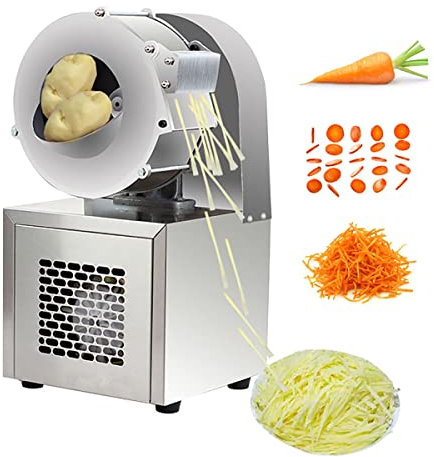 Commercial Automatic Vegetable Cutting Machine, Multifunctional Electric Grater for Carrot Ginger Slicer - 2-5mm Adjustable Thickness, Ideal for Onion Lemon Cabbage - Kitchen Food Processing