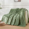 WONGS BEDDING Kuscheldecke Flauschig Decke Fleecedecke 150x200 cm, Sofadecke Wolldecke Couchdecke Warme Weiche Boho Decken Überwurf für Sofa Couch Bett, Grün