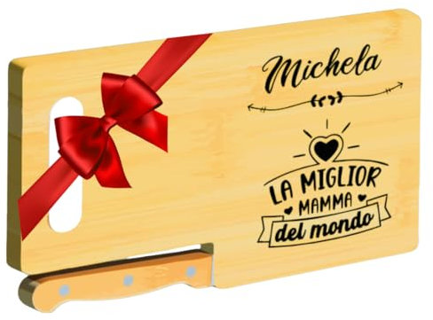 SBUGATTA|Regalo Mamma,Regalo Compleanno,Idee Regalo,Tagliere da cucina personalizzato,Regali Utili, Regalo Natale, Regalo Donna,Regalo Festa della Mamma,Regalo casa Nuova
