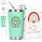 Teacher Gifts for Women, 20oz Travel Mug with Straw and Lid, Bracelet & Card, Tumbler Cup Gift for Teacher from Students/Parents, Stainless Steel Reusable Insulated Cup (Teacherlife)