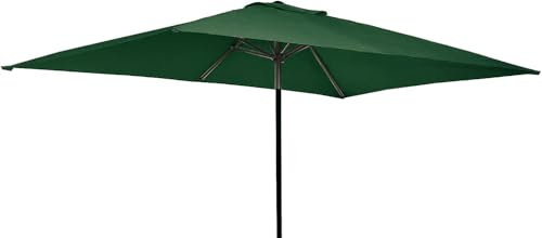 Telo di Ricambio per Ombrellone Rettangolare 3.0x2.0 m con Presa d'Aria Superiore, Telo per Ombrellone da Giardino a 6 Stecche in Poliestere(J4)