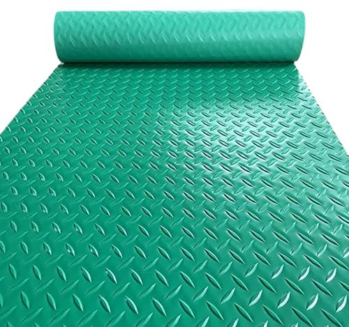 NOBBAT Tapis De Sol De Garage, Tapis De Sol en Caoutchouc, Rouleau De Tapis en Caoutchouc, Intérieur Et Extérieur, Antidérapant, Imperméable Et Facile À Découper, Idéal pour Garage(Vert,0.9mx1m)