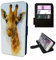 Giraffe Wallet Phone Case – Compatible with iPhone SE, 7, 8, X, XR, 11, 12, 13, 14, 15, 16 & 16E (Plus, Mini, Pro, Max Models) – Faux Leather Flip Cover with Card Slots – Safari Animal Design