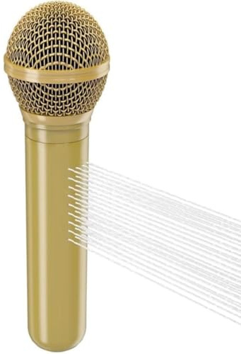POADGBCN Pommeau de Douche avec Microphone portatif Douchette à Effet Pluie Haute Pression Adapté à la Salle de Bain(Gold)