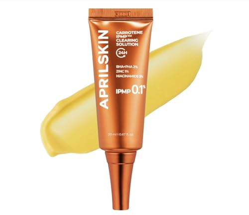 APRILSKIN Carrotene IPMP Clearing Solution, Blemish Treatment with BHA, AHA, Niacinamid and Zinc Oxide, Vegan, 20ml