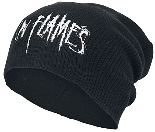 In Flames Logo Unisex Mütze schwarz 100% Polyacryl Band-Merch, Bands, Geschenke