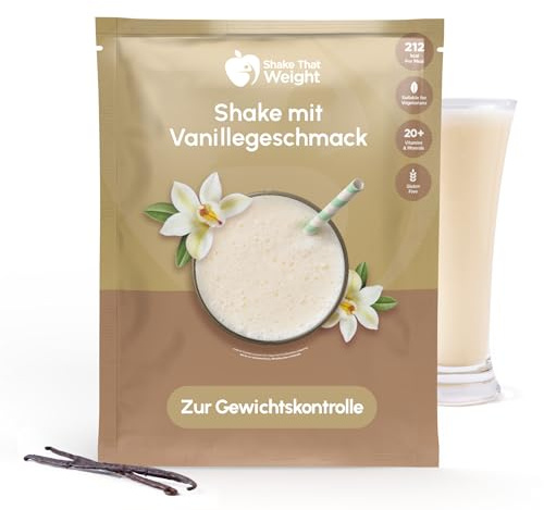Shake That Weight 10x Diet Shakes - Vanilla Meal Replacement Plan for Weight Loss - Very Low-Calorie Diet - VLCD - High Protein, High Fibre, Gluten Free, Vegetarian