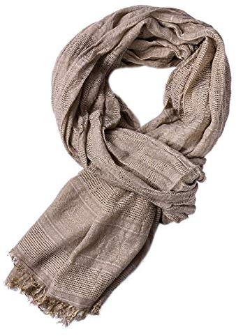 WSLCN Herren Schals Chic Weich Dünn Business Freizeit Herrenschal Fransen A Khaki 190cm