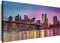 Myartstyle - Bilder Bilder New York Skyline NY Stadt City 100 x 45 cm LeinWandbilder Panorama Xxl - 1 Teilige Wandbilder Panorama Kunstdrucke w-a-2034-63