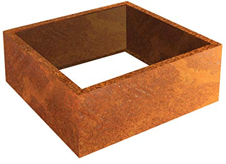 Palatino Exclusive Line Pflanzrahmen/Beeteinfassung Carlotta aus Corten-Stahl 80 x 80, Höhe 25 cm, modular