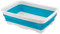 DASHMESH Rectangular Collapsible Washing Up Bowl, 10 Litre Foldable Washing Basin, Compact Storage, Space Saving, Kitchen Sink Bowl, Portable for Outdoor Camping Caravans (Blue)