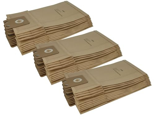 vhbw 30x Staubsaugerbeutel Ersatz für Nilfisk 1408618010 | 5715492007653, 5715492012114, 82222900, 82222901, 82367810 für Staubsauger - Papier, braun