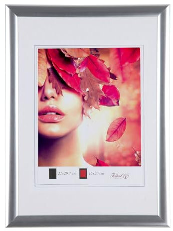 IDEAL TREND Moderner Bilderrahmen mit echtem Glas für wertvolle Erinnerungen Bilder Foto Rahmen mit abgerundetem Profil: Farbe: Silber | Format: 50x70