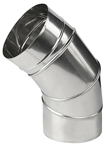 swettews Edelstahl Rauchrohr Ofenrohr Abgasrohre Kaminaufsatz Ofenknie Rosette Regenhut Rohr Bogen T-Stück Kaminhaube Grundplatte (DN 150 mm, 0-90 Grad Verstellbar)
