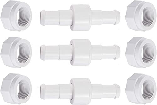 Amptyhub Tuyau pivotant D20 avec écrou D15 - Compatible avec Zodiac Polaris 280, 380, 180 - Pièce de rechange