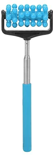Rückenmuskelrolle, Teleskop Massagegerät Rückenmuskelrolle, Verstellbare Rückenkopf Arm Kratzrolle Praktisches Muskelentspannungs Massagewerkzeug Massagerollen(Himmelblau)