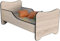 Topbeds Kinderbett, Jugendbett, Kinder Bett mit Rausfallschutz und Lattenrost, Matratze 160x80 Eiche Somoa