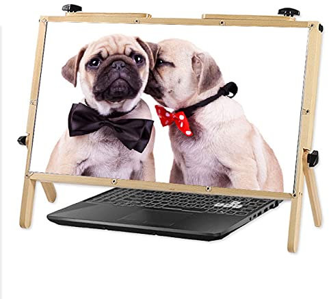 ACiyD Computer Screen Magnifier Laptop Screen Magnifier Newest ersion, 22 Foldable Screen Magnifying Glass Protector, for Laptop Ultra-Clear Blu-Ray 5X Reading Amplifier (White) (Natural)