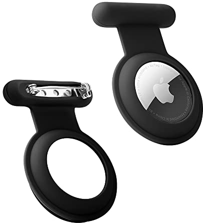 Traqueur GPS caché Airtag, Airtag pour Enfants, Personnes âgées, Animaux de Compagnie, vêtements, Plus sûr Que la Montre Airtag. (Noir-2PCS)