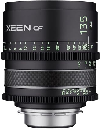 XEEN CF 135mm T2.2 Pro Cinema Telephoto Lens for Canon EF Mount with Carbon Fiber Construction & Luminous Markings (CFX135-C)