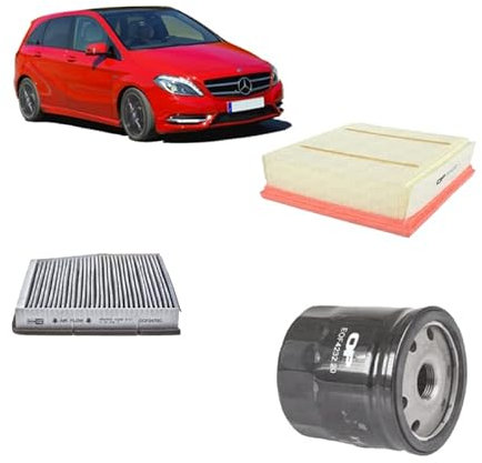 Kit 3 filtri tagliando per Classe B W246 W242 gasolio 160CDI 180CDI (2011-2018)