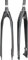 TOSEEK Karbonfaser-Mountainbike-Gabel, 66 cm, konisches Rohr, 3 K T800 Scheibenbremse, 28,7 mm gewindelose, ultraleichte Mountainbike-Vordergabel