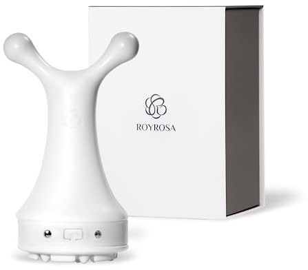 ROYROSA® 로이로사 진동 온열괄사 Guasha Elektrisches Massagegerät, USB wiederaufladbar, Keramik, 3 in 1 (manuell/Heizung/Vibration), IPX7 wasserdicht, hergestellt in Südkorea