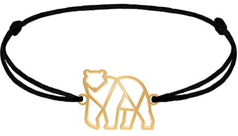 Fauna Bracelet Ours Polaire Étain Artisanal — Animal Totem Ajustable, Finition Or ou Argent, Cadeau Femme Homme Enfant, Fabriqué en France