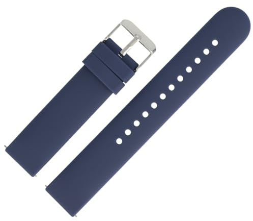 MARBURGER Uhrenarmband 20mm 22mm Kunststoff XL Smartwatch Fitness Silikonband Sport Armband - Easy Fix Automatik-Federsteg Quickrelease Schnellverschluss 96820 96822