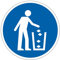 M227 - Utilisation de la poubelle obligatoire - Panneau et Signalétique d'obligation - Dimensions au choix - Norme ISO 7010