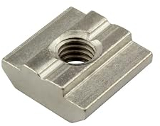 Edelstahl Nutenstein schwer Gleitmutter M6 Nut 8 für Aluprofil 30-er - 10 Stück