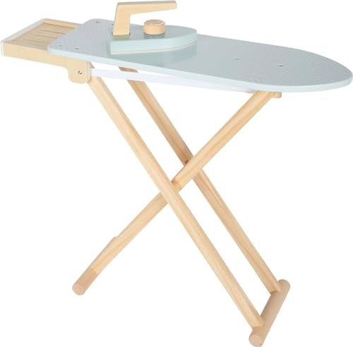 small foot Tabla de Planchar con Plancha de Madera, de Altura Ajustable y Plegable, para niños a Partir de 3 años, 12480, Color Azul, Small