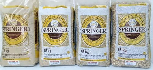 Hilliger Räucherspäne Räucherchips Buche Golden Smoke Sack 5kg (20l) oder 15kg (60l) Räuchermehl versch. Körnu MaterialType 500-1000 fein, Gesamtgewicht 15