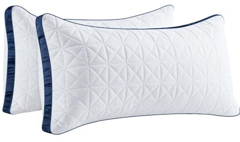 Slybear Kissen Kopfkissen 40x80cm 2er Set, 2X Seitenschläferkissen Nackenkissen orthopädisches mit Premium Mikrofaser Füllung, atmungsaktives Sitzkissen Sofakissen Schlafkissen weich& stützend