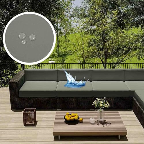 MTHGH Outdoor Kissen Wetterfest Sofabezug Wasserdicht Sofa Sitzkissenbezug Outdoor Sofa Überzug Bezüge Für Gartenpolster Sofa Cushion Cover Stuhlkissen Ersatz(#16,33x65x10cm)