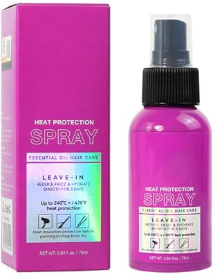 Hitzeschutz für Haare, Hitzeschutzspray für Geschwächtes Haar, Hair Protector, Schützend Gegen Haarbruch und Hitzeschäden, Pflegendes Hitzeschutzspray für Geschädigtes, Schützt Bis zu 240°C/470℉