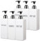 Segbeauty Pumpspender, 6 Stück 500ml Duschgel Spender, Shampoo Spender Leere, Seifenspender Dusche Nachfüllbar, Shampoospender Leere, Badezimmer Set Weiß